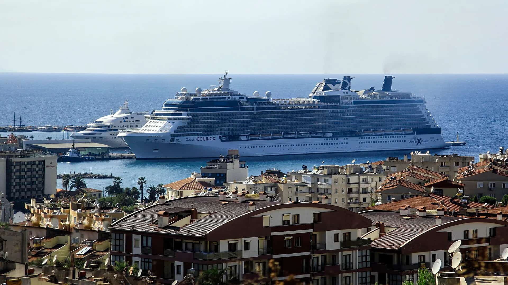 Cruise terminal and port area in Kusadasi
