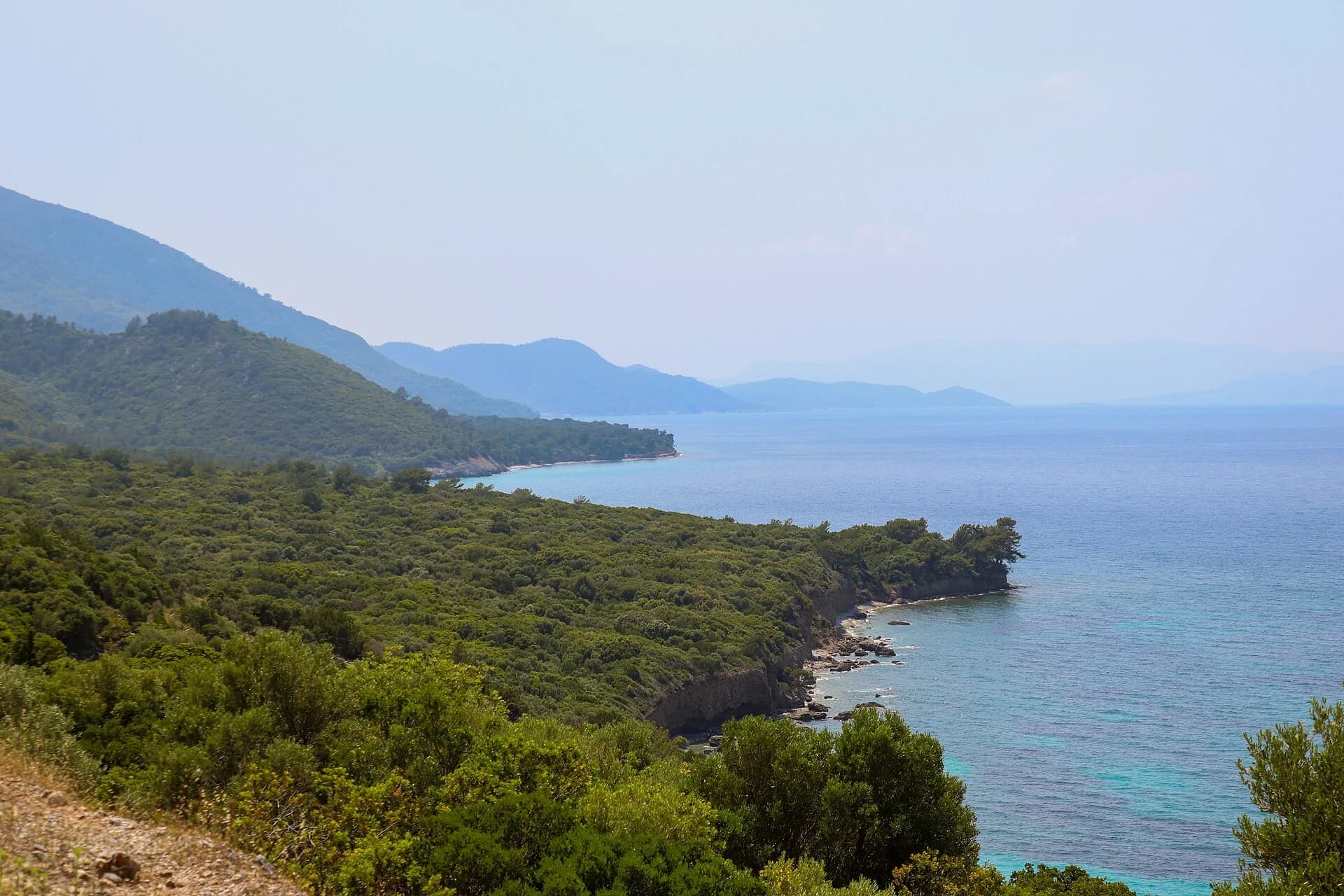 Forest, mountains and sea at Dilek Peninsula