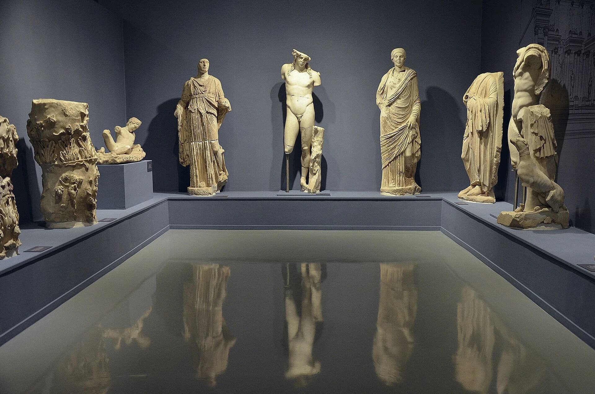 Statues from the Fountain of Trajan in Ephesus Museum, Selçuk