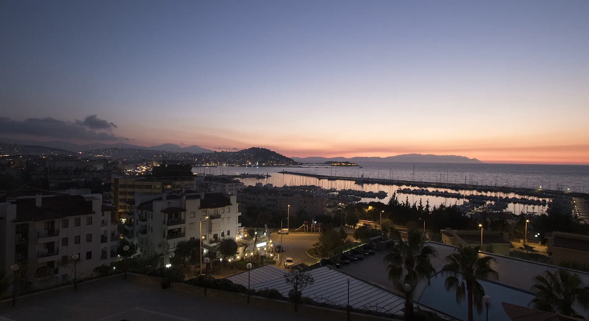 Kusadasi Marina at sunset