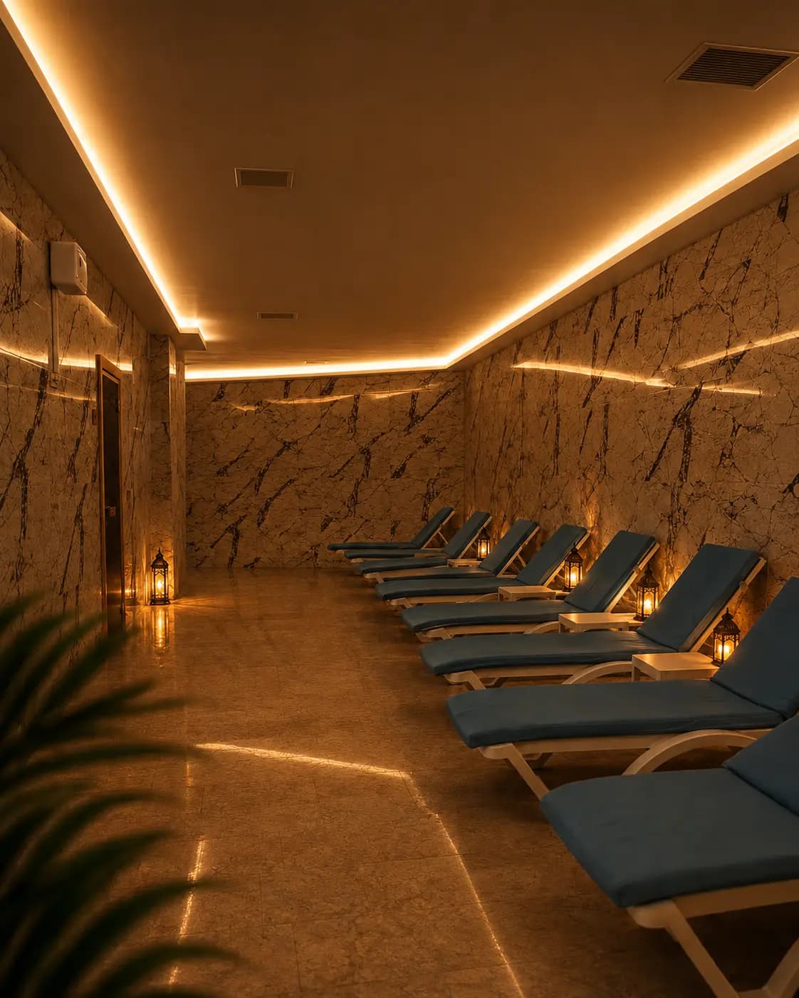 Relaxation lounge at Aurora Spa and Wellness in Kusadasi