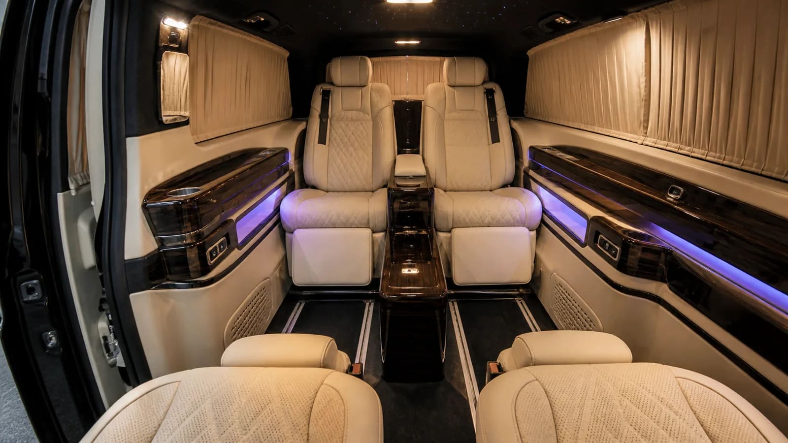 Representative compact Turkish VIP Vito interior for Kusadasi airport transfers