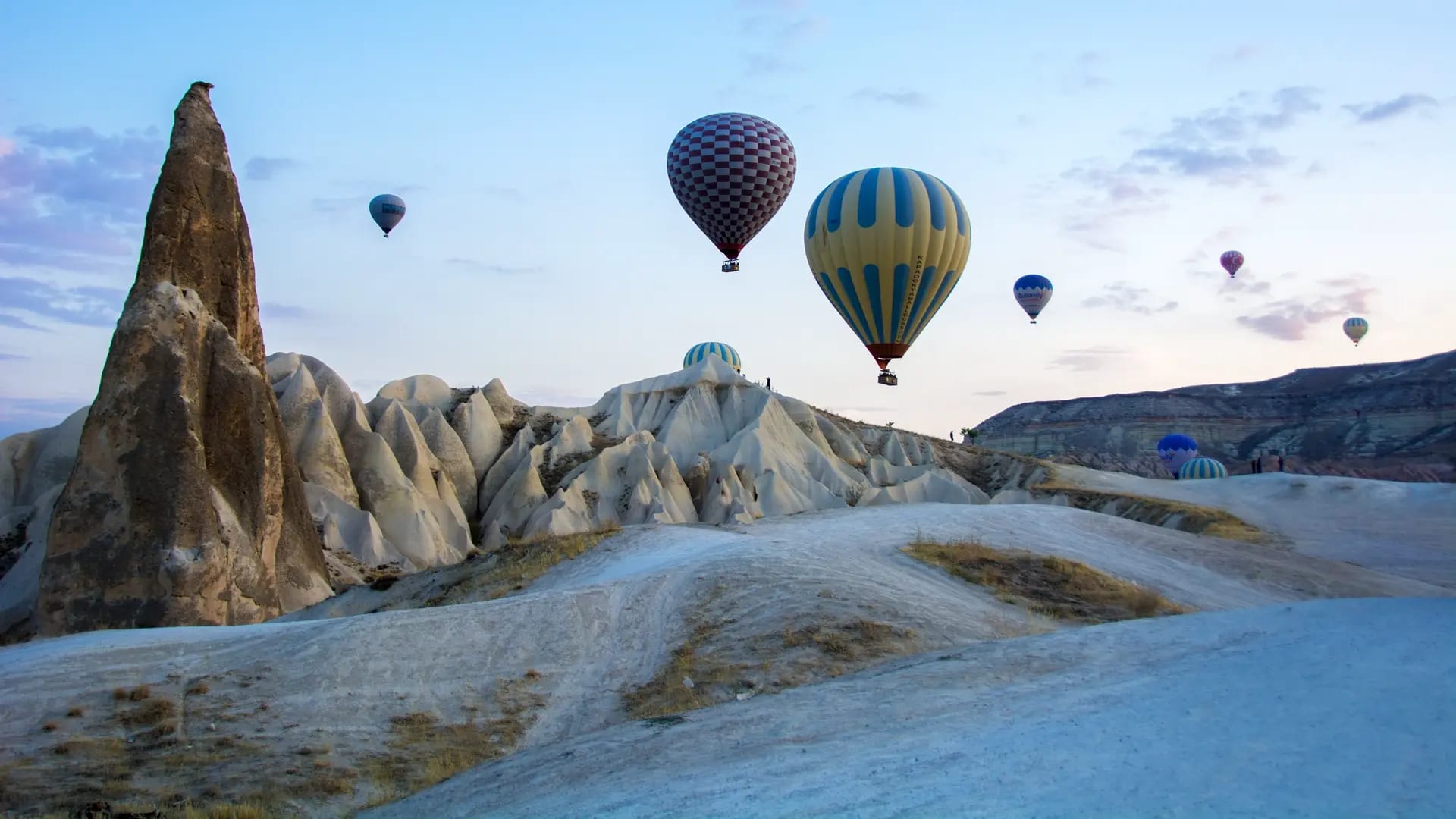 Hot-air balloons over Goreme, Cappadocia